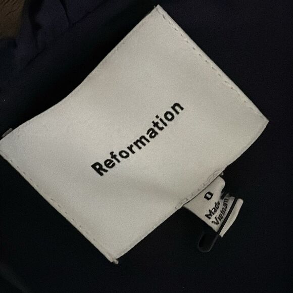 REFORMATION Lilibet Dress in Navy - Picture 4 of 5